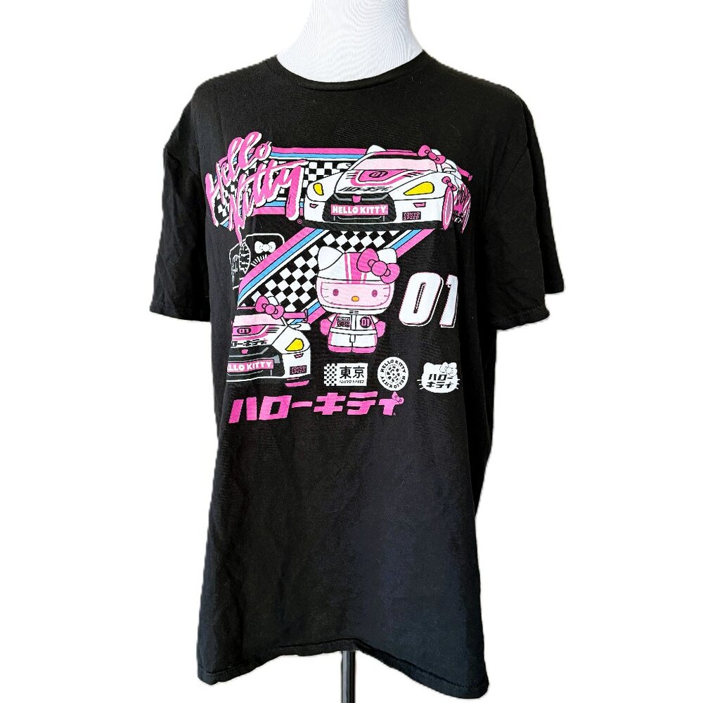 Sanrio Hybrid T-Shirt Size Large Hello Kitty Racing Racecar Tokyo Speed